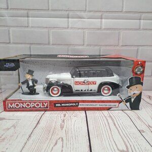 Jada Toys Mr. Monopoly 1939 Chevrolet Master Deluxe Diecast Model Car 1/24 Scale